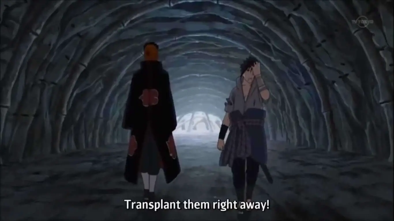 Sasuke before transplantation of Itachis eyes to get Eternal Mangekyou Sharingan