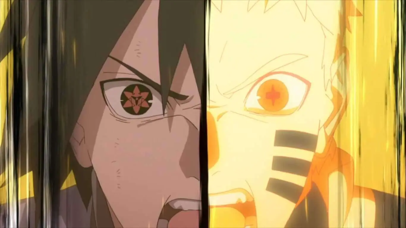 Naruto and Sasuke against Momoshiki