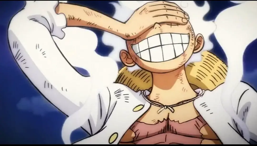 Luffy as the Sun God Nika in Gear 5