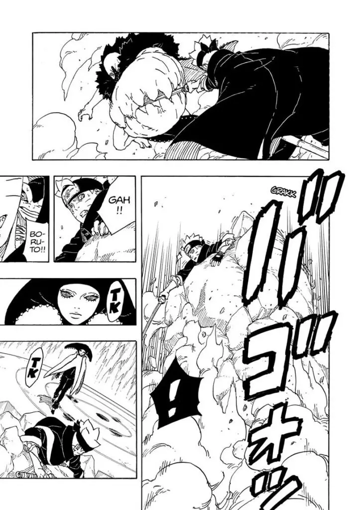 The 4 Shinju fighting Boruto.