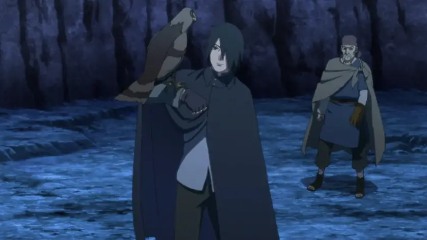 Sasuke with his hawk