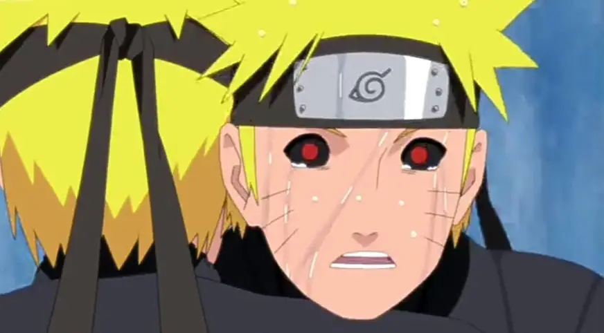 Naruto at the waterfall of truth