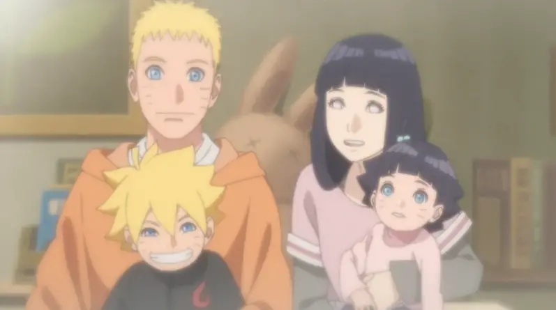 Naruto with his family